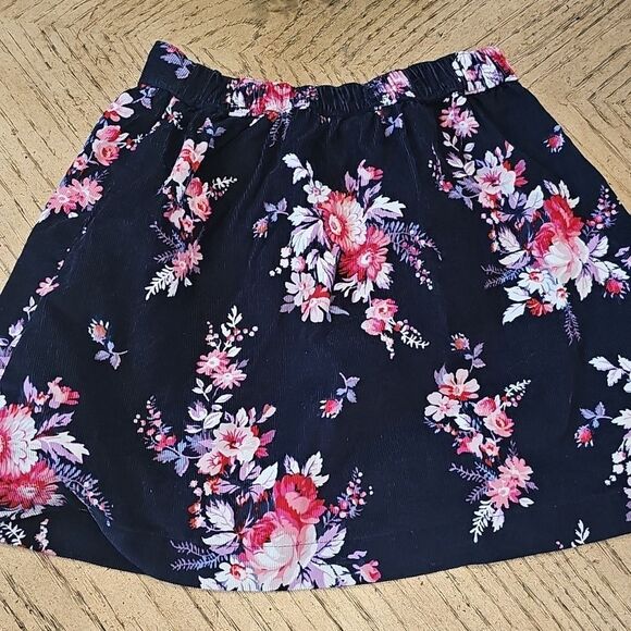 Floral Navy Corduroy Skirt Size 5 Baby Gap - Picture 8 of 10